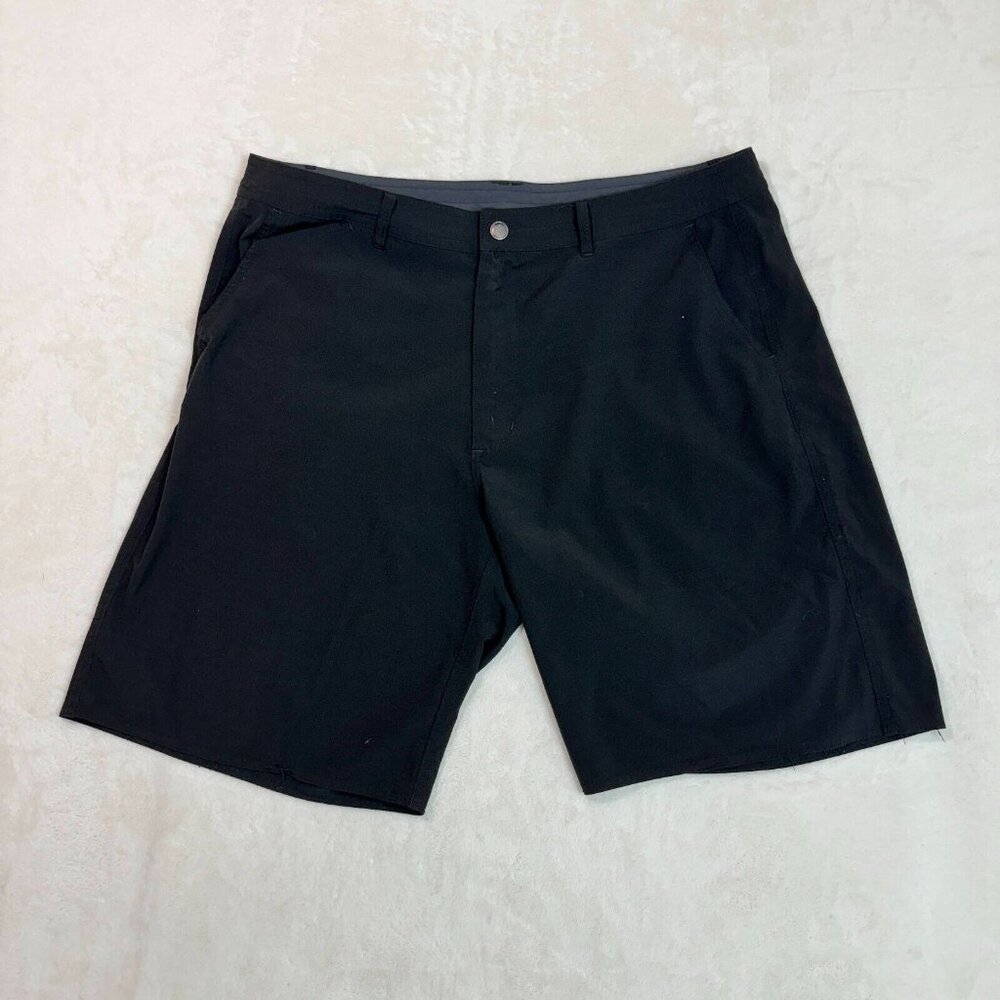Colosseum Athletics Men's 36 Golf Chino Shorts Black Heather Tech Wicking
